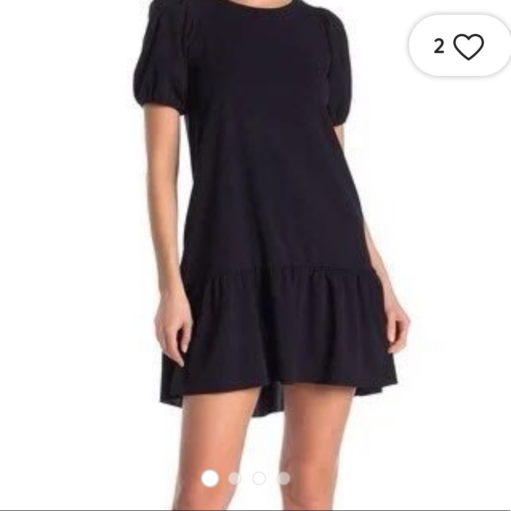 Size S Navy Blue Bubble Sleeve Shift Dress